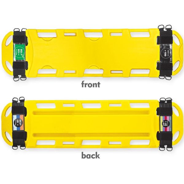 TAVOLA SPINALE PEDIATRICA BABY GO MODULABILE - 32x5xh.120 - peso 3kg - portata 30kg - giallo