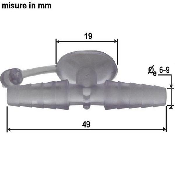 RACCORDO FINGER-TYP STERILE - per aspiratori BOSCAROL e altre MARCHE - conf.15pz