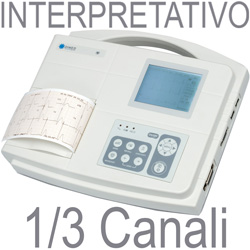 ELETTROCARDIOGRAFO / ECG 12 DERIVAZIONI - 1/3 canali - display a colori - interpretativo