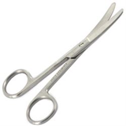 FORBICI CURVE in acciaio inox - punte smusse - 11,5cm