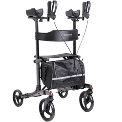 ROLLATOR PIEGHEVOLE SATURNO IN ALLUMINIO VERNICIATO - 4 ruote - antibrachiale - portata 136kg