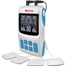 ELETROSTIMOLATORE MUSCOLARE TENS EMS GIMA-THER - 2 canali - 36 programmi - con display