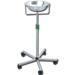 CARRELLO PORTACATINO SINGOLO in acciaio cromato - altezza reg. 60/95cm