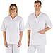 CASACCA DOTTORE MEDICO INFERMIERE UNISEX - cotone 100% - bianco - varie misure