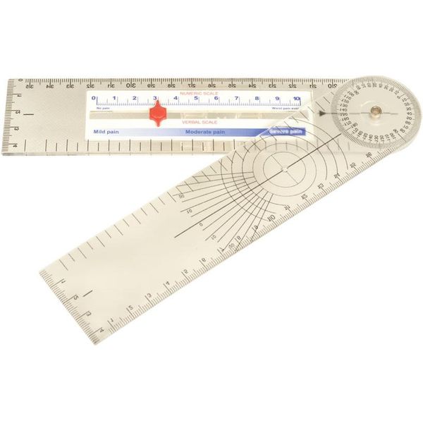 GONIOMETRO CON SCALA DOLORE - 203x45mm - per misurazioni corporee posturali