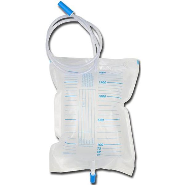 SACCA URINE 2000 cc tubo 130cm + val. antireflusso - conf.30pz.