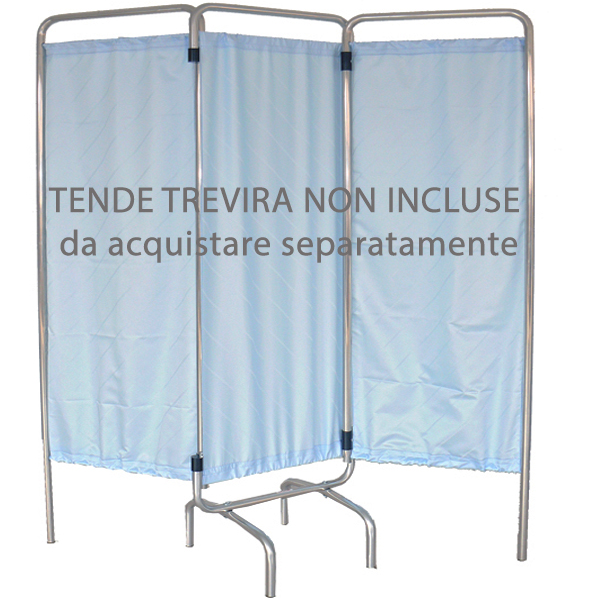 STRUTTURA PARAVENTO IN ALLUMINIO - 3 ANTE - 150xh.170cm - tende non incluse