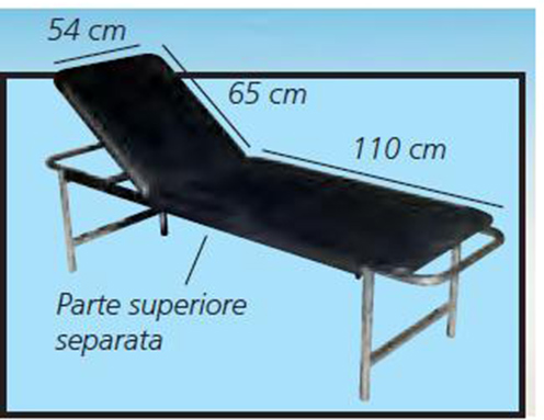 BARELLA CON CARRELLO -  estremità superiore rimovibile