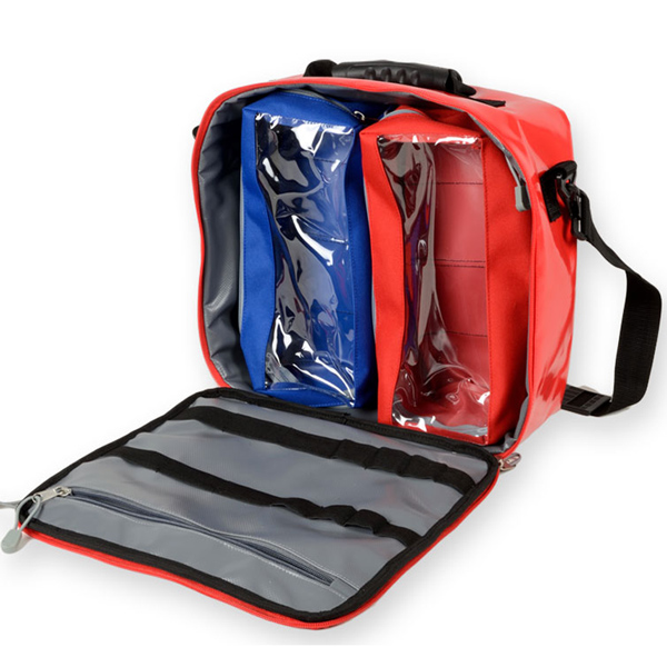 BORSA EMERGENZA SOCCORSO CUBO impermeabile - 28x34xh.13cm - vuota - rossa