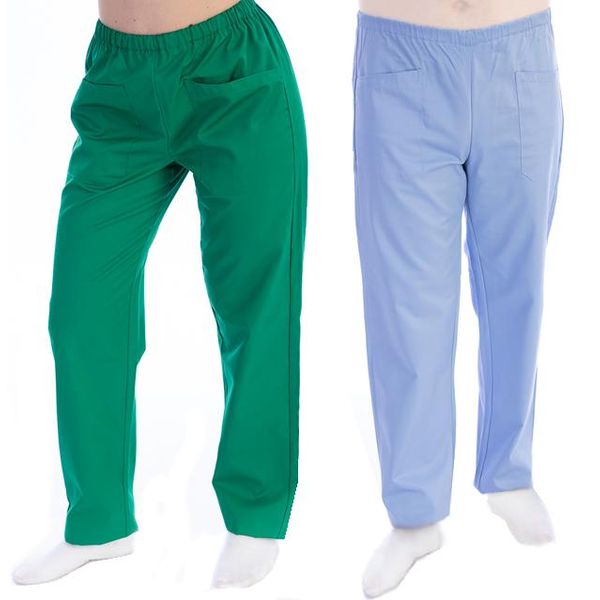 PANTALONE DOTTORE MEDICO INFERMIERE UNISEX in misto cotone - varie misure e colori