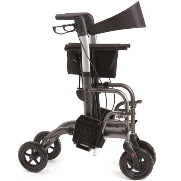 ROLLATOR PIEGHEVOLE GAYA 2.0 IN ALLUMINIO VERNICIATO - 4 ruote - doppia funzione