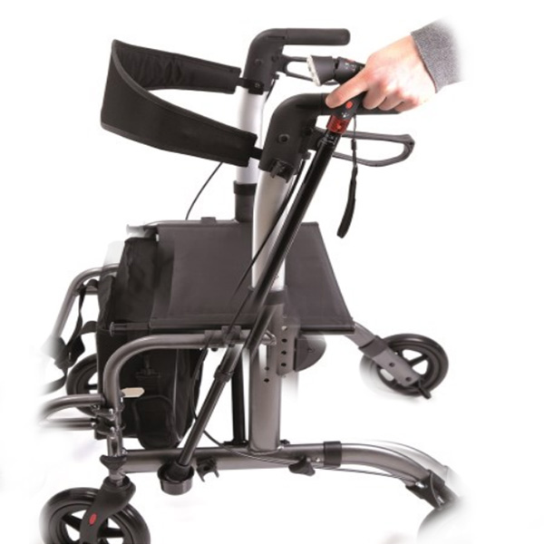 ROLLATOR PIEGHEVOLE GAYA 2.0 IN ALLUMINIO VERNICIATO - 4 ruote - doppia funzione