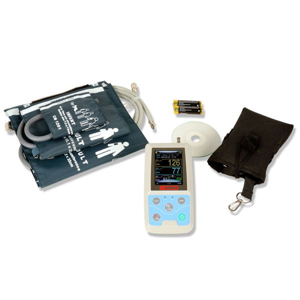 SATURIMETRO / MONITOR MULTIPARAMETRICO PALMARE ABPM SpO2 HOLTER + Bluetooth - con accessori