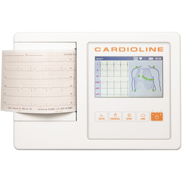 ELETTROCARDIOGRAFO / ECG CARDIOLINE 100L BASIC 12 DERIVAZIONI - 12 canali - display Touch Screen a colori 