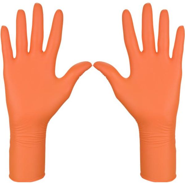 GUANTI IN NITRILE NITRYLEX ORANGE - senza polvere - conf.100pz - varie misure 