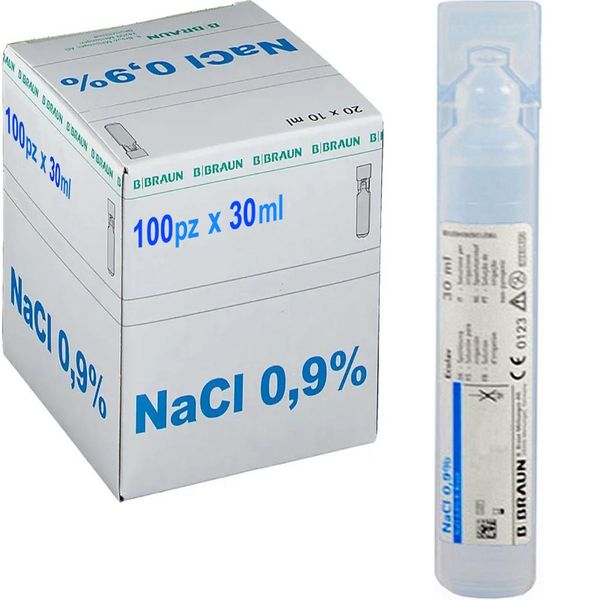 SOLUZIONE FISIOLOGICA SALINA 0,9% 30ml con apertura a farfalla (non richiudibile) - conf. 100 pz