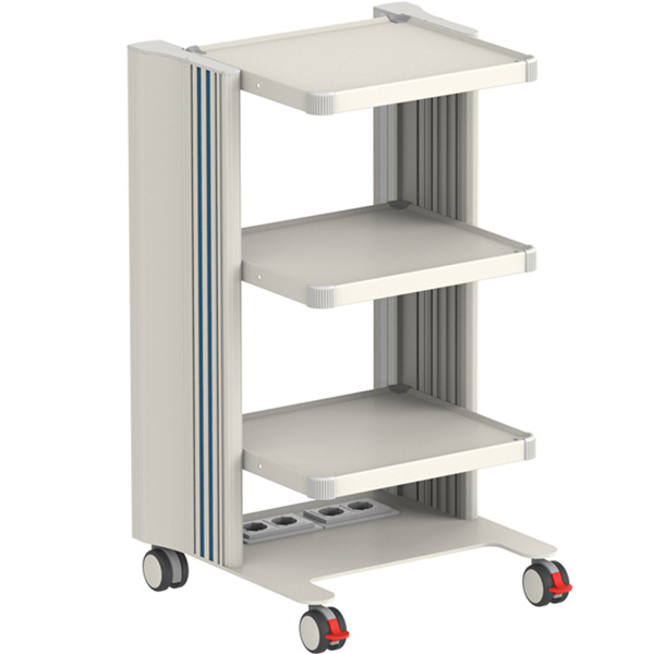 CARRELLO EASY POWER - 3 ripiani - con prese elettriche e passacavi - 50x45xh.83,5cm