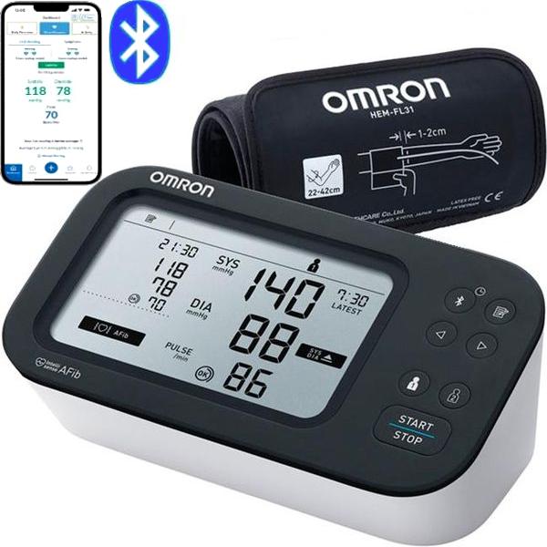 SFIGMOMANOMETRO MISURA PRESSIONE DIGITALE OMRON M7 INTELLI Bluetooth - 2 utenti - 200 memorie