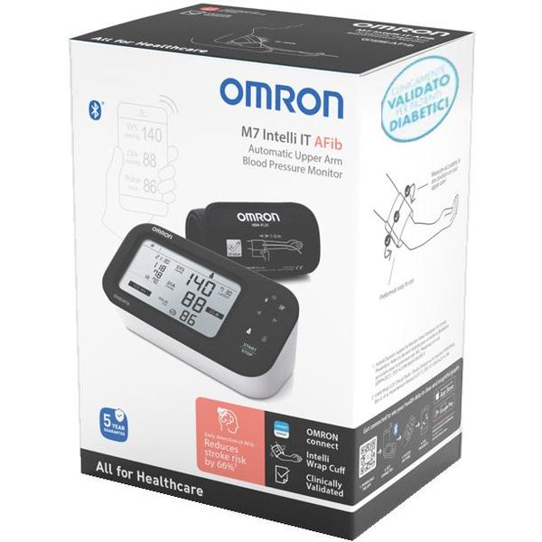 SFIGMOMANOMETRO MISURA PRESSIONE DIGITALE OMRON M7 INTELLI Bluetooth - 2 utenti - 200 memorie