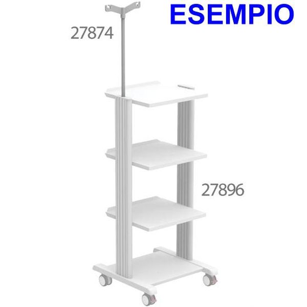 ASTA FLEBO AD ALTEZZA FISSA - per carrelli Easy / SupeEasy / Smart - cod. 27869 - 27871 / 27880 - 27897