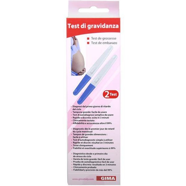 TEST DI GRAVIDANZA MIDSTREAM 20mlU/ml - autodiagnosi - risultato in 3 minuti - conf.2pz