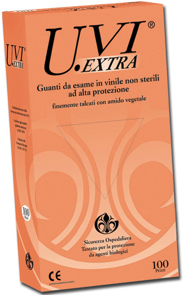 GUANTI IN VINILE UVI EXTRA con polvere - conf.100pz.