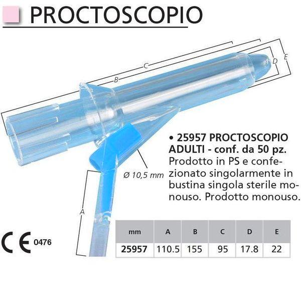 PROCTOSCOPIO ANOSCOPIO MONOUSO ADULTO - sterile - conf.50pz