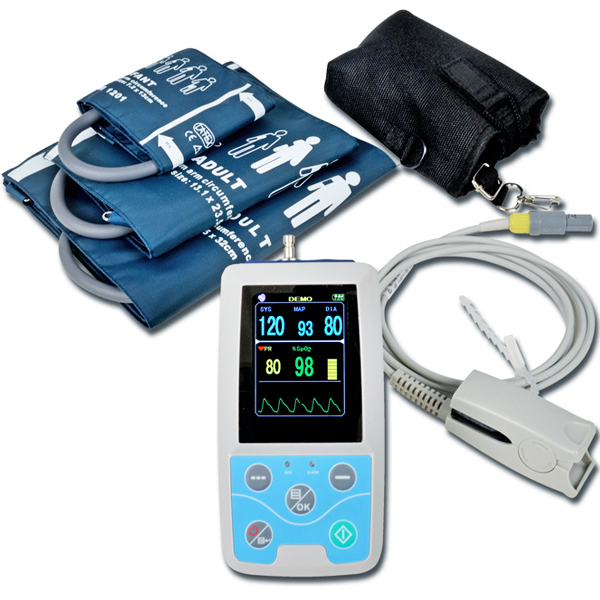 SATURIMETRO / MONITOR MULTIPARAMETRICO PALMARE ABPM SpO2 HOLTER - con accessori